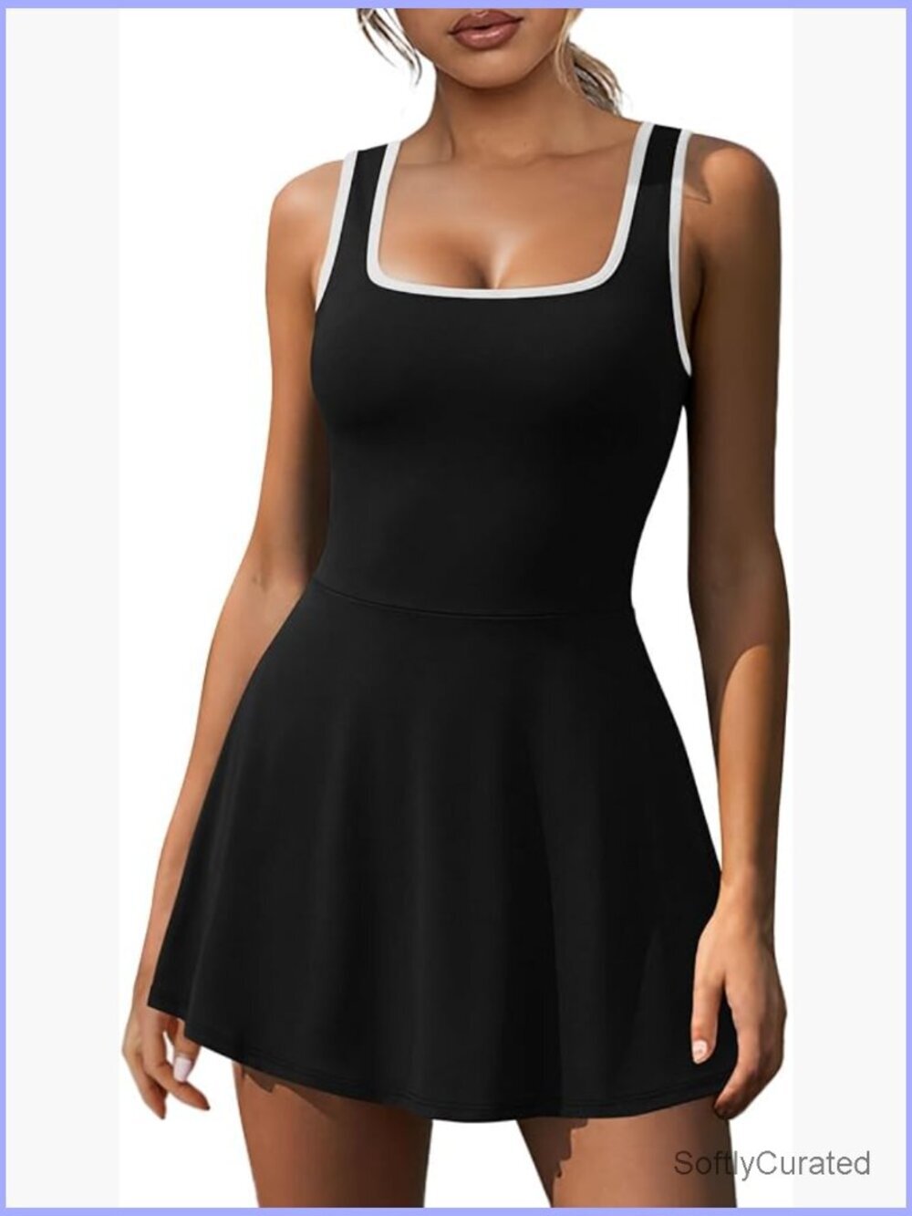 Women's Athletic Dress with Built-in Shorts and Pockets